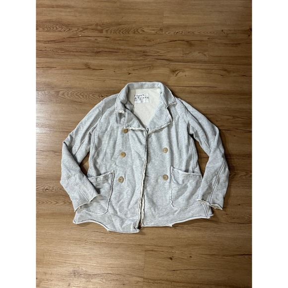 Frank & Eileen Jackets & Blazers - Frank & Eileen Labbury Double Breasted Sweatshirt Jacket Gray XS 100% Cotton USA